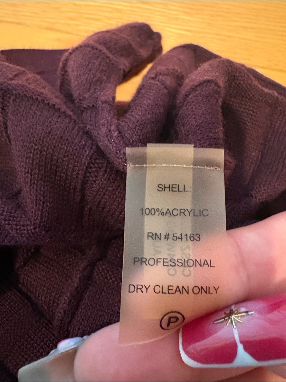 Calvin Klein Dark Purple Long Sleeve Knit Fit-and-Flare Dress - Picture 8 of 8
